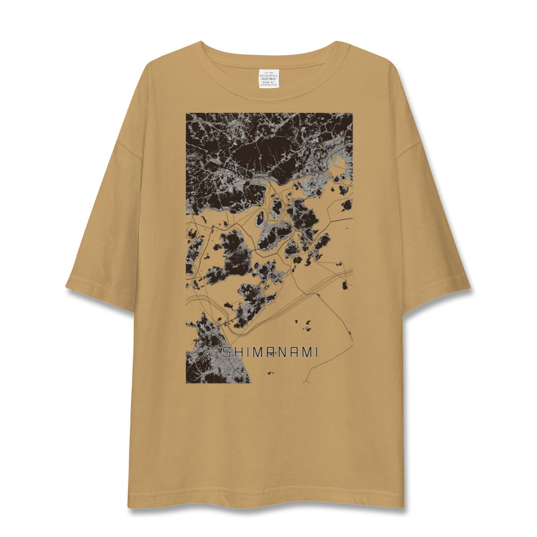 【しまなみ2（広島県）】地図柄ビッグシルエットTシャツ