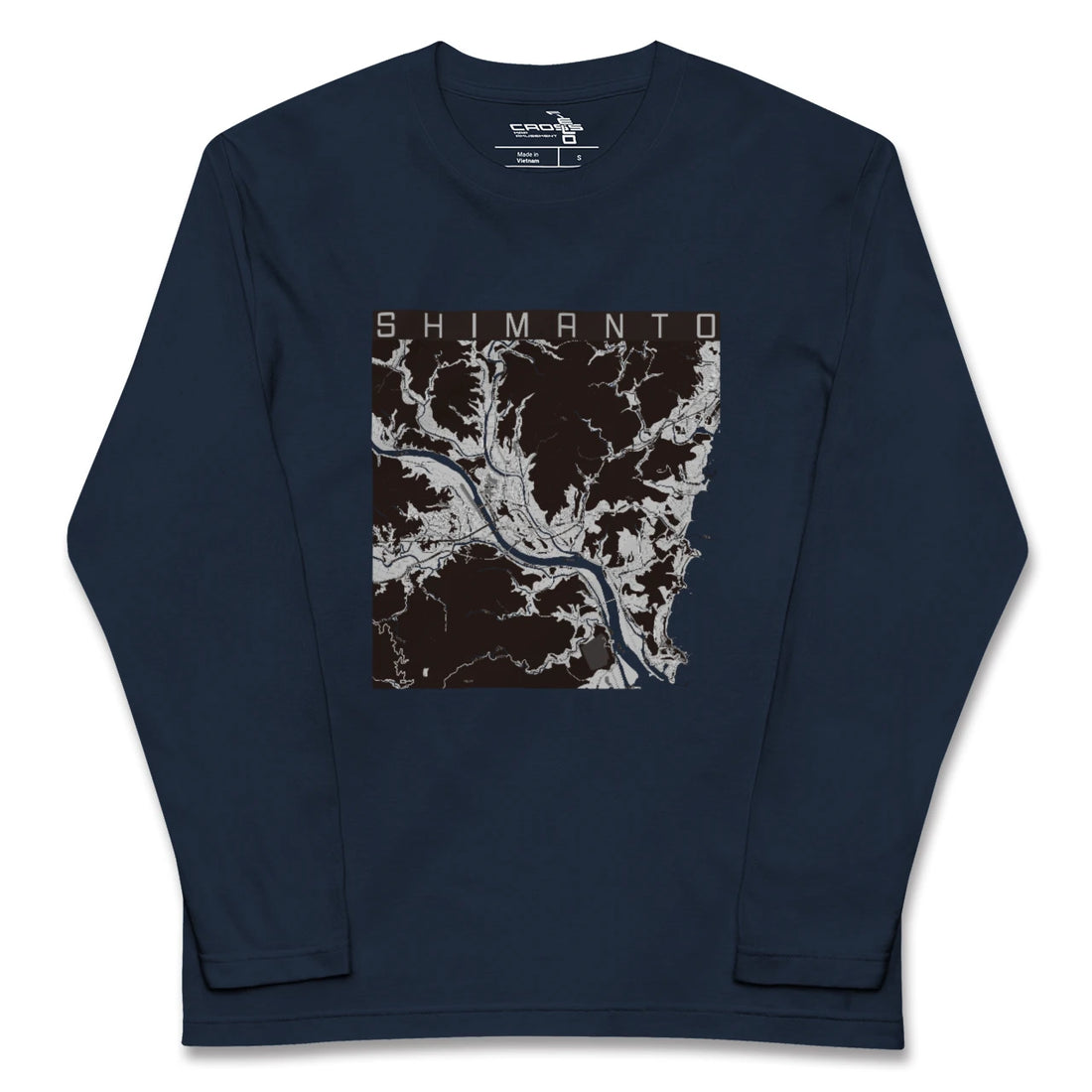 【四万十(高知県)】地図柄ロングスリーブTシャツ