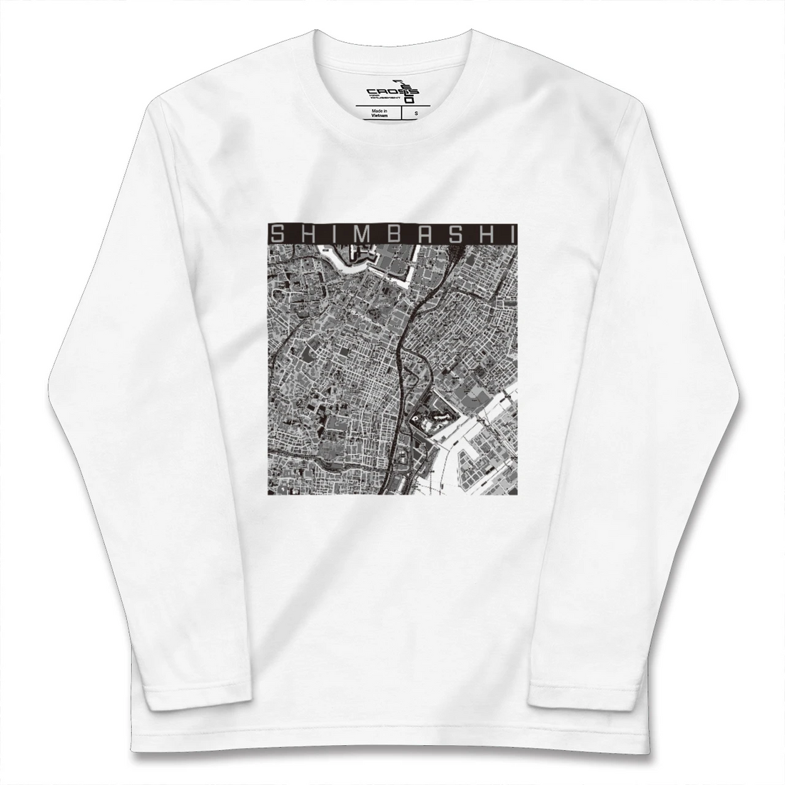【新橋(東京都)】地図柄ロングスリーブTシャツ