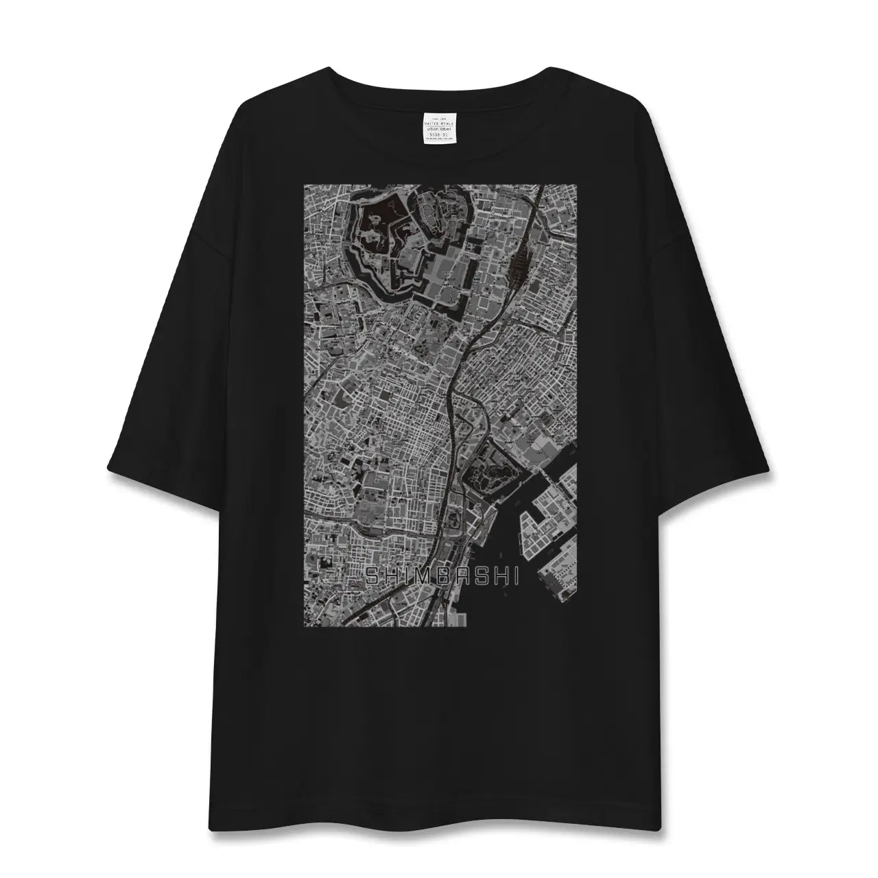 【新橋（東京都）】地図柄ビッグシルエットTシャツ