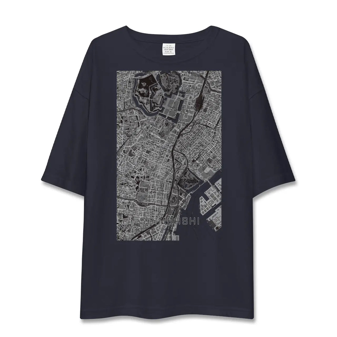 【新橋(東京都)】地図柄ビッグシルエットTシャツ