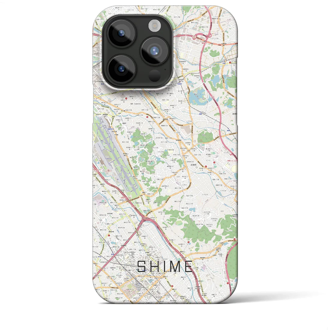 【志免】地図柄iPhoneケース（バックカバータイプ・ナチュラル）iPhone 15 Pro Max 用