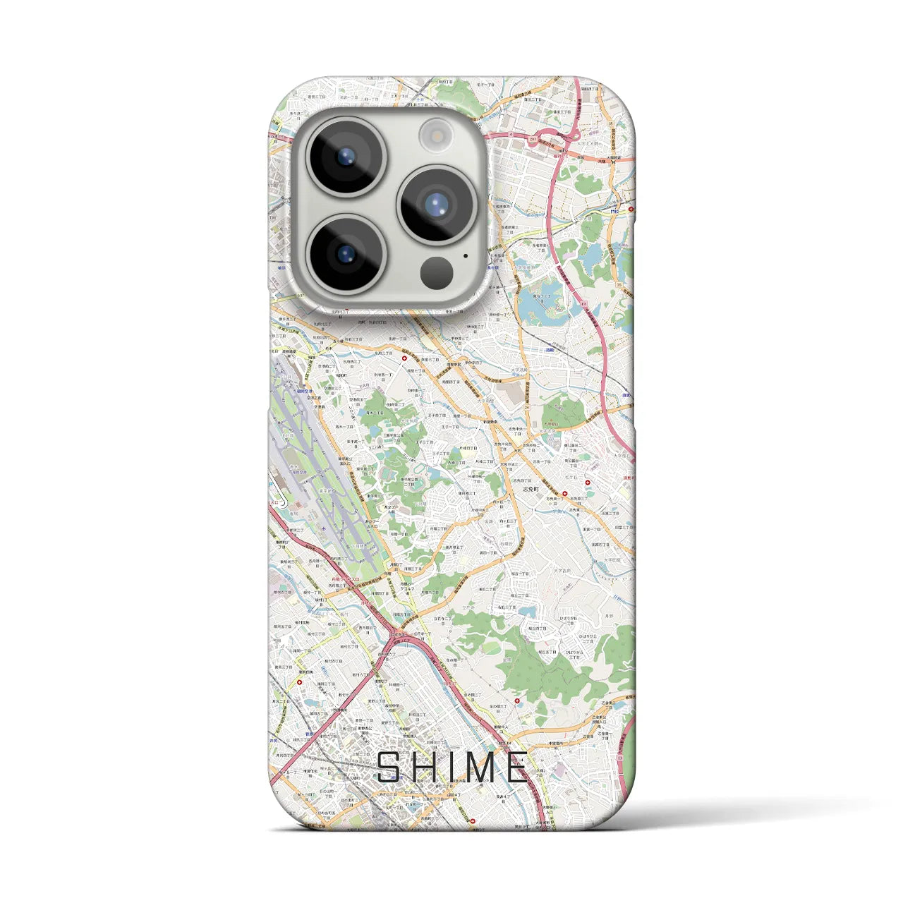 【志免】地図柄iPhoneケース（バックカバータイプ・ナチュラル）iPhone 15 Pro 用