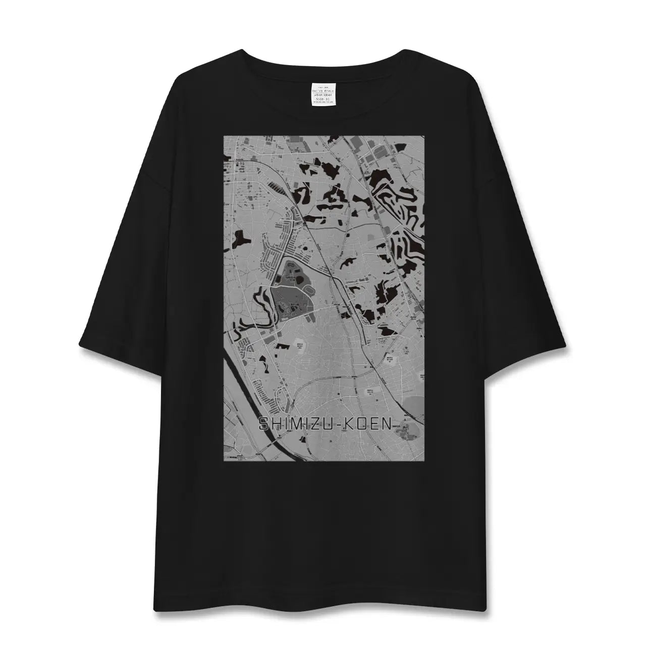 【清水公園（千葉県）】地図柄ビッグシルエットTシャツ