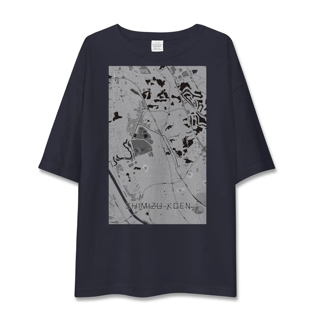 【清水公園（千葉県）】地図柄ビッグシルエットTシャツ