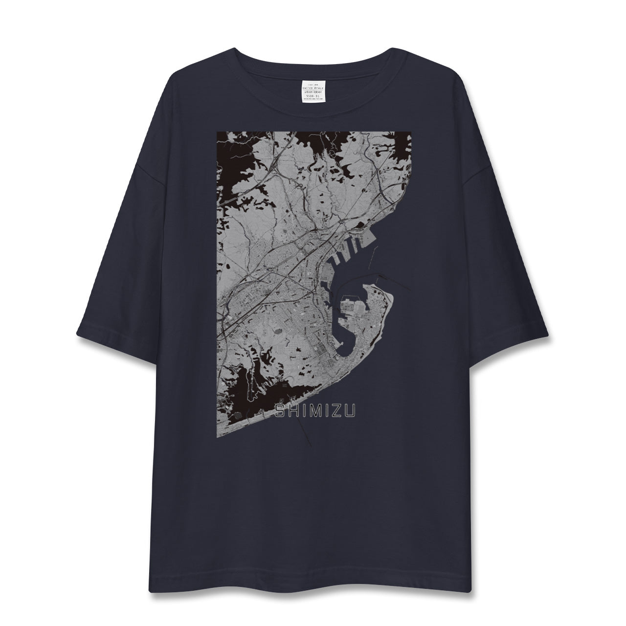 【清水（静岡県）】地図柄ビッグシルエットTシャツ