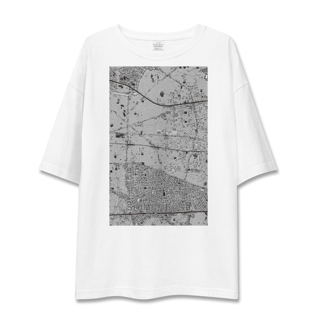 【下井草(東京都)】地図柄ビッグシルエットTシャツ