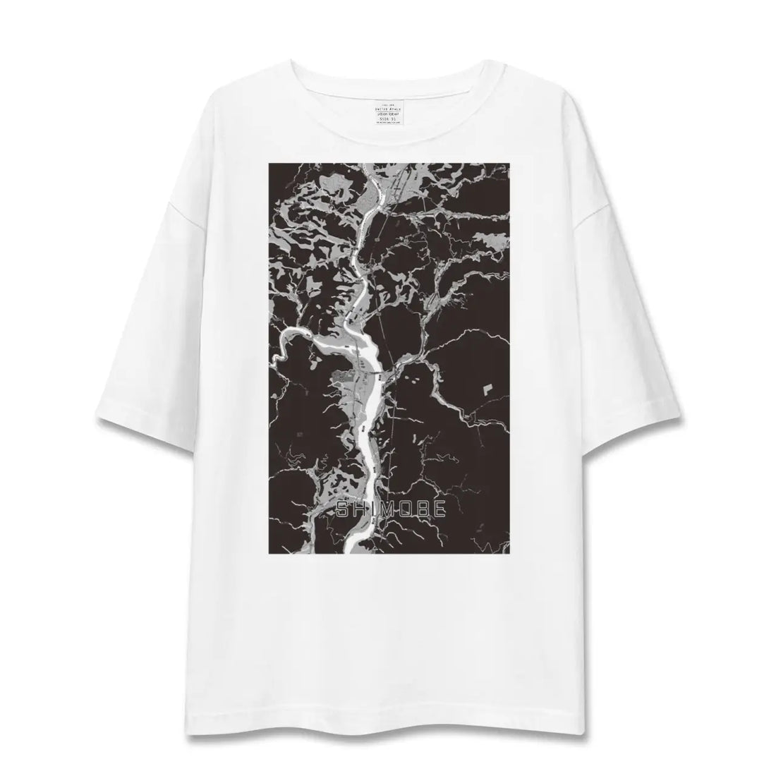 【下部(山梨県)】地図柄ビッグシルエットTシャツ