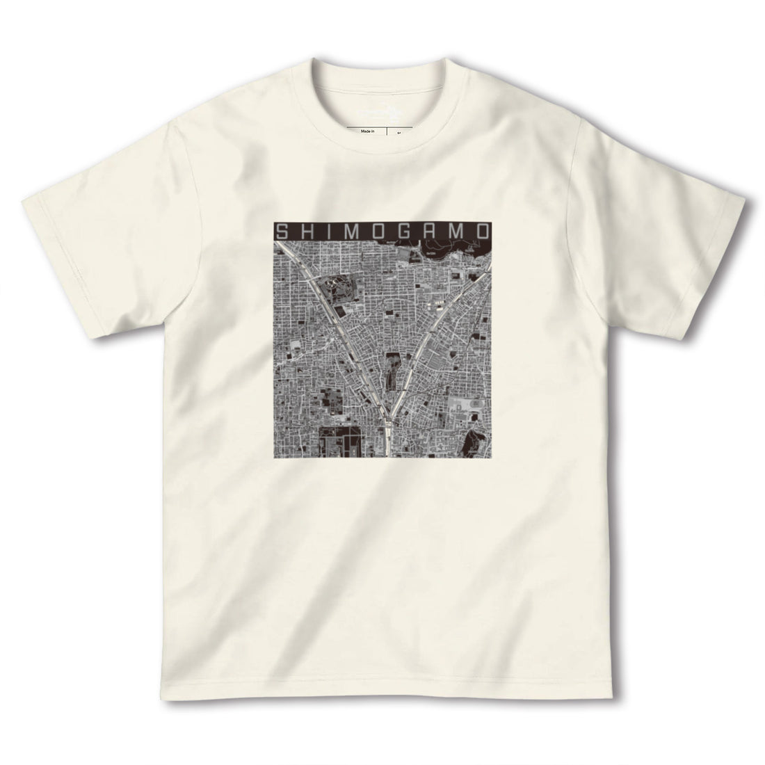 【下鴨(京都府)】地図柄ヘビーウェイトTシャツ