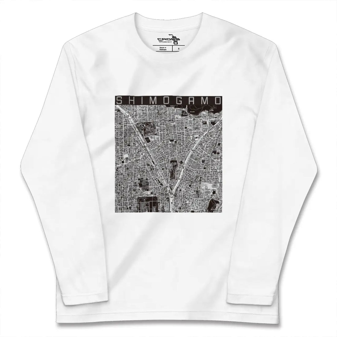 【下鴨(京都府)】地図柄ロングスリーブTシャツ