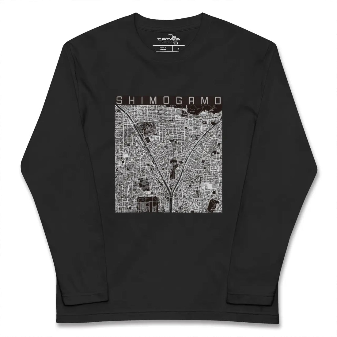 【下鴨(京都府)】地図柄ロングスリーブTシャツ