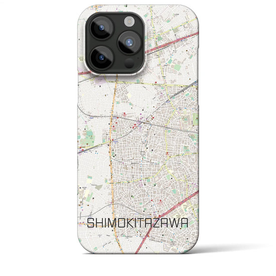 【下北沢】地図柄iPhoneケース（バックカバータイプ・ナチュラル）iPhone 15 Pro Max 用