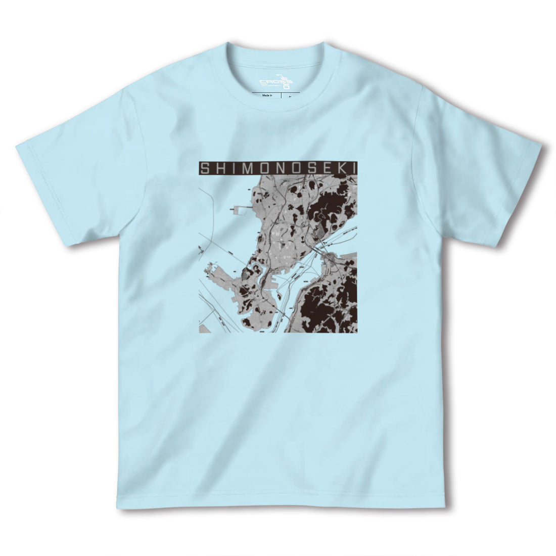 【下関(山口県)】地図柄ヘビーウェイトTシャツ