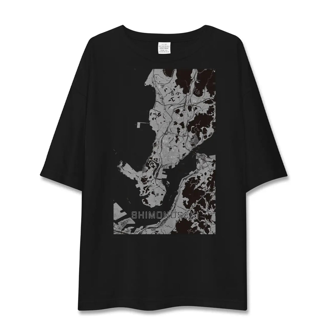 【下関(山口県)】地図柄ビッグシルエットTシャツ