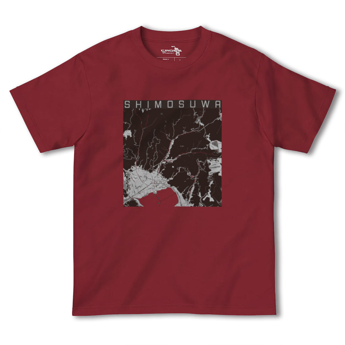 【下諏訪(長野県)】地図柄ヘビーウェイトTシャツ