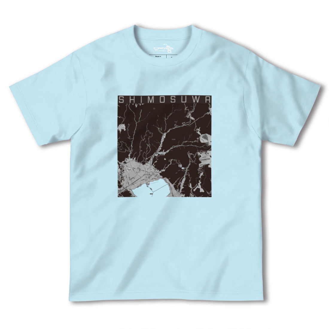 【下諏訪(長野県)】地図柄ヘビーウェイトTシャツ