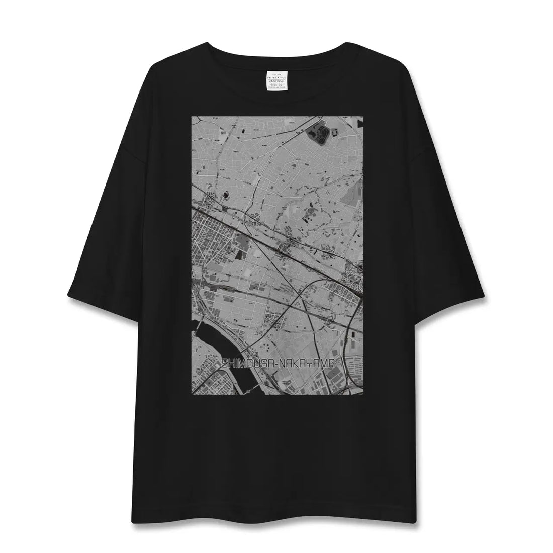 【下総中山（千葉県）】地図柄ビッグシルエットTシャツ