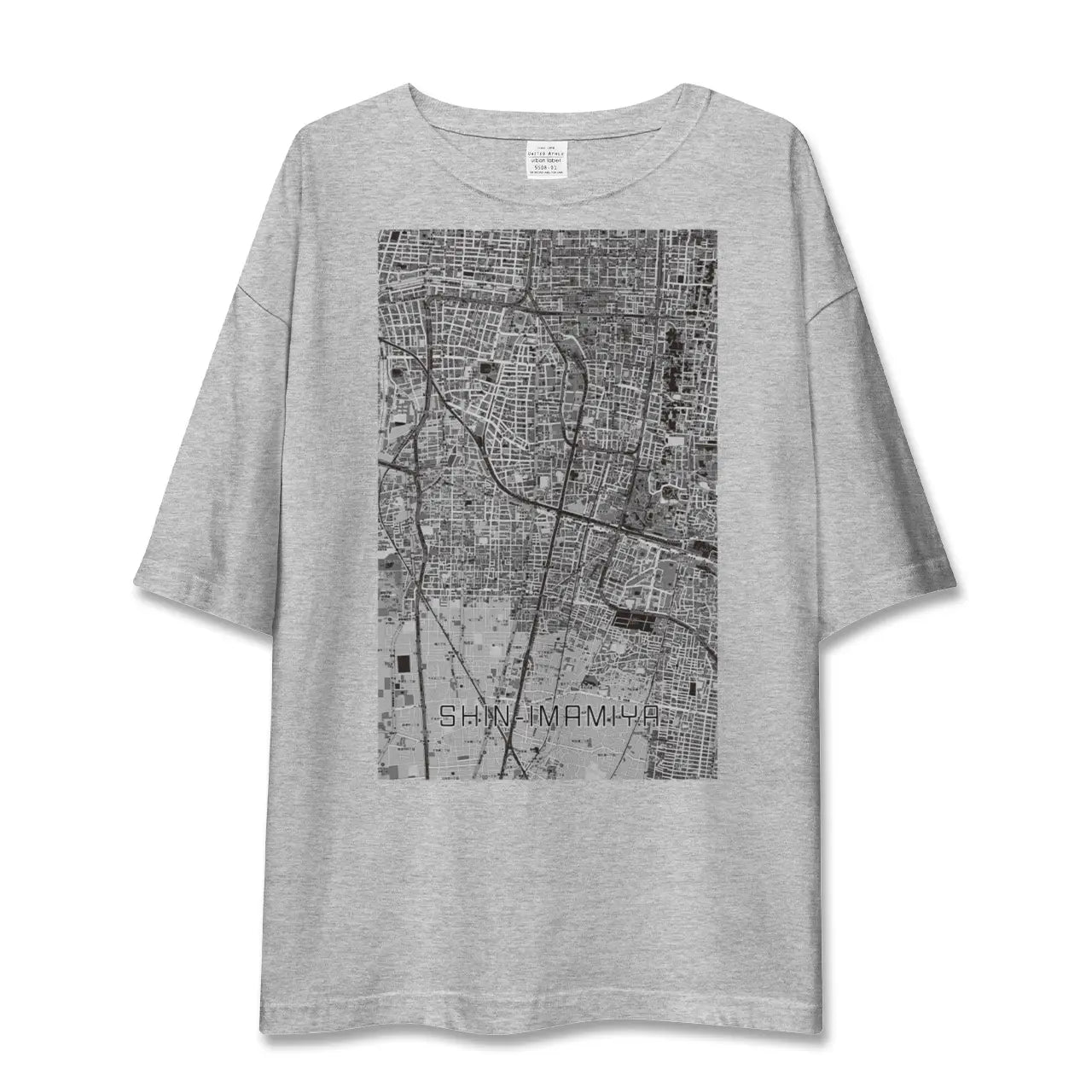 【新今宮（大阪府）】地図柄ビッグシルエットTシャツ