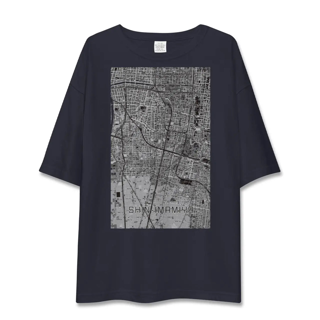 【新今宮（大阪府）】地図柄ビッグシルエットTシャツ