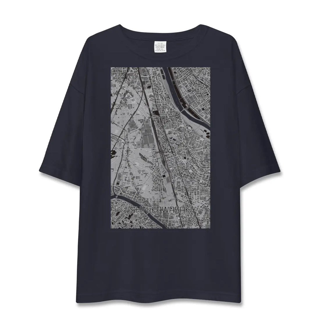 【新川崎（神奈川県）】地図柄ビッグシルエットTシャツ