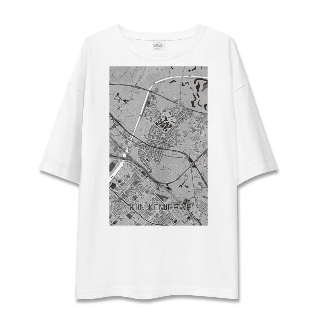 【新検見川(千葉県)】地図柄ビッグシルエットTシャツ