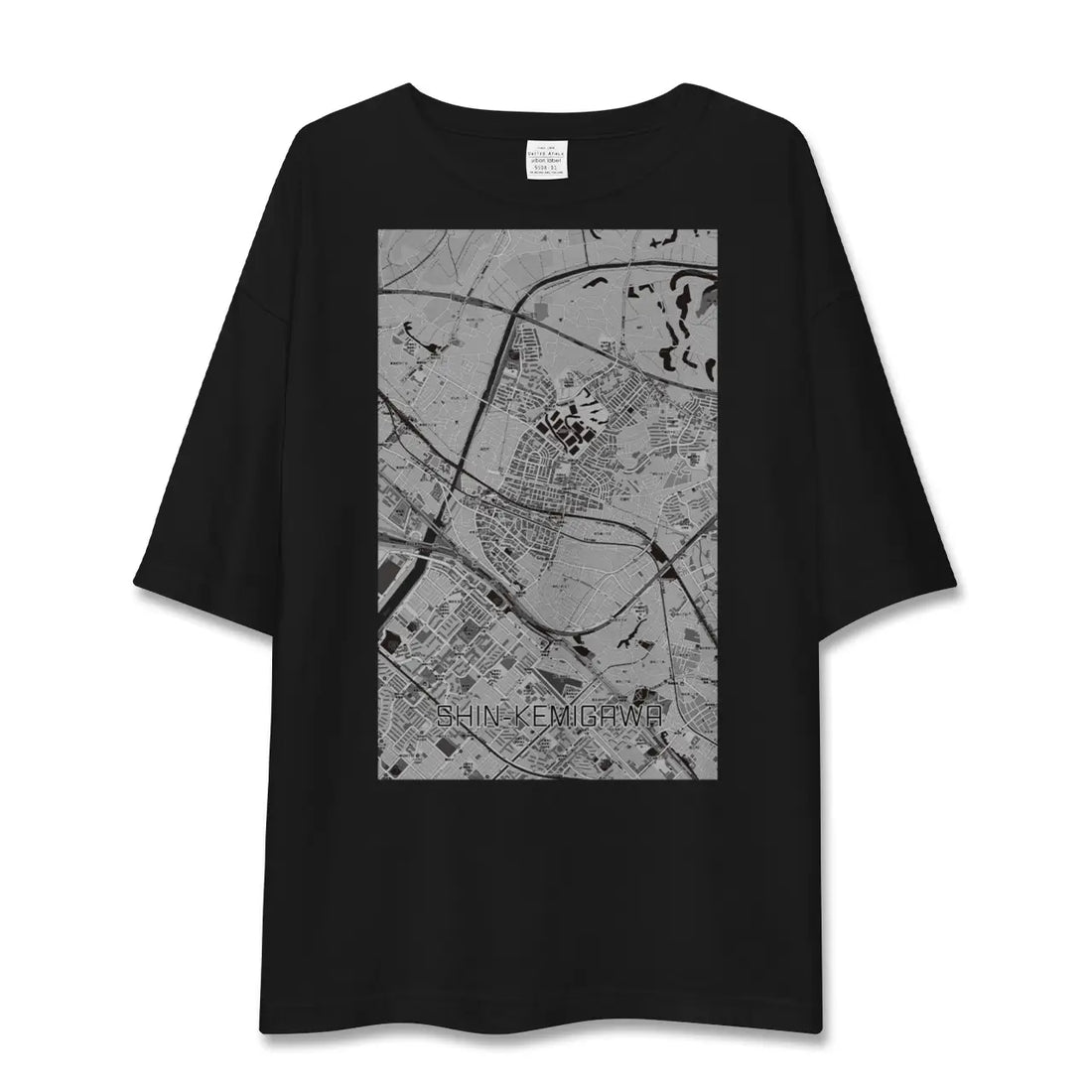 【新検見川（千葉県）】地図柄ビッグシルエットTシャツ