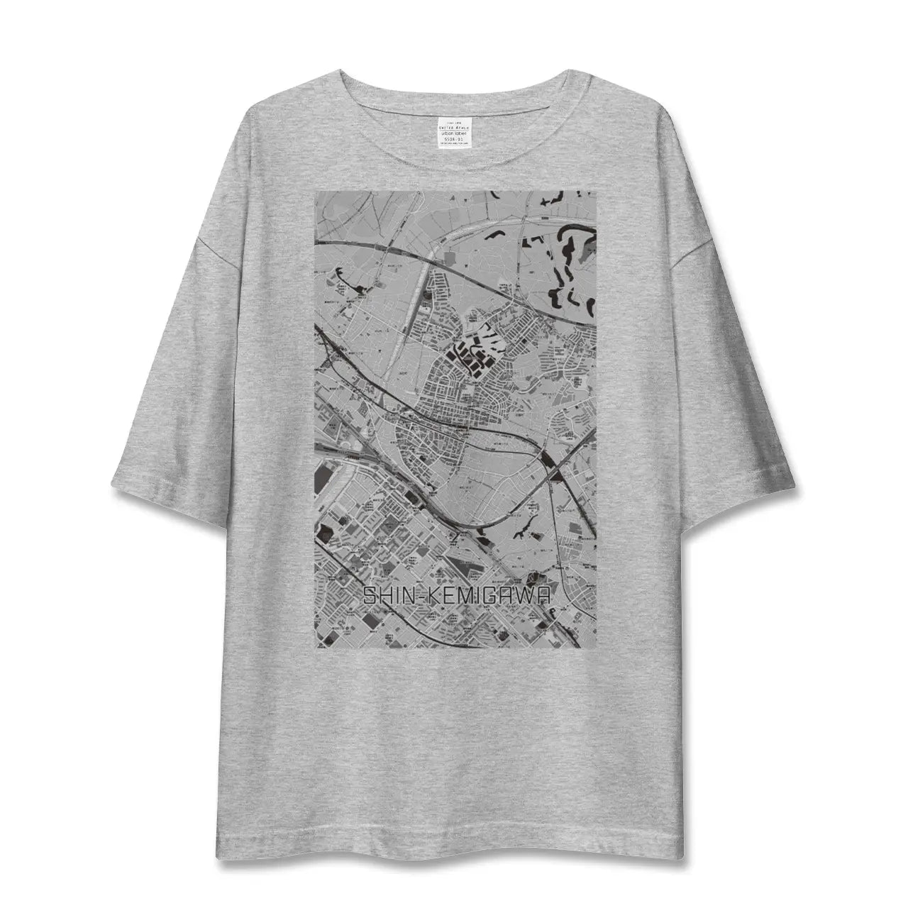 【新検見川（千葉県）】地図柄ビッグシルエットTシャツ