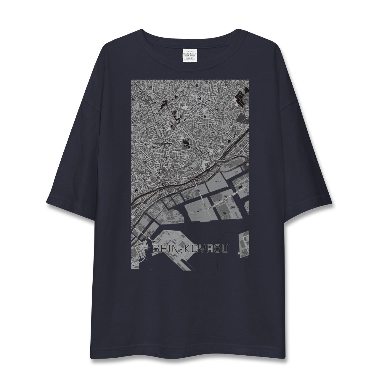 【新子安（神奈川県）】地図柄ビッグシルエットTシャツ