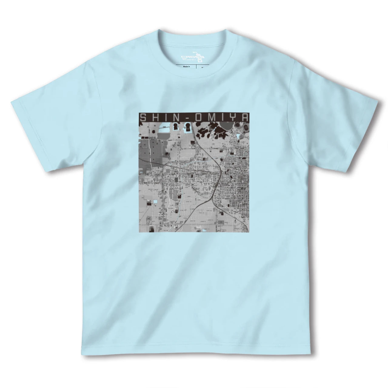 【新大宮（奈良県）】地図柄ヘビーウェイトTシャツ