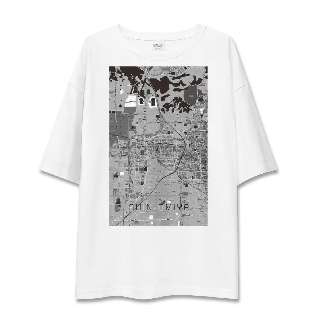 【新大宮(奈良県)】地図柄ビッグシルエットTシャツ