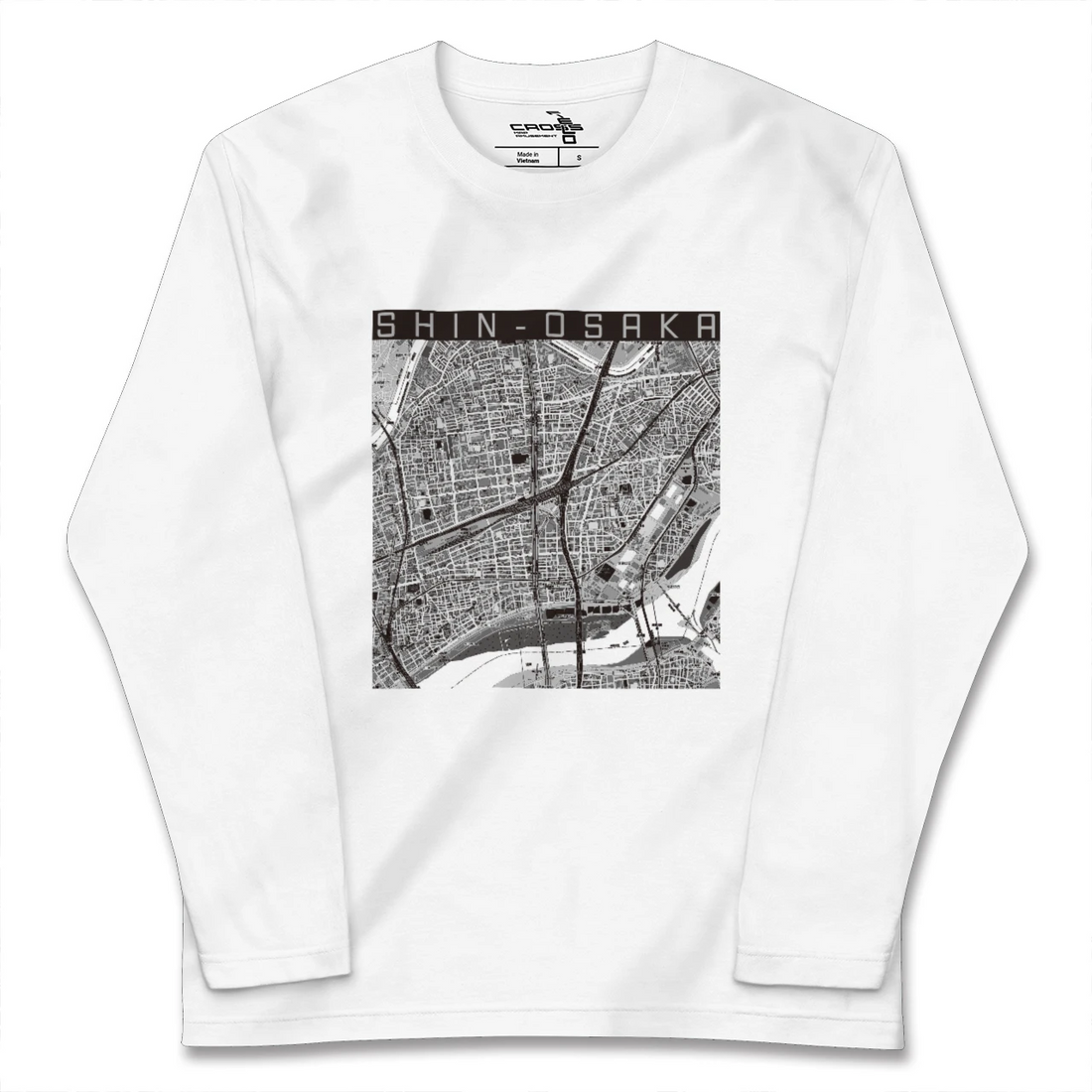 【新大阪(大阪府)】地図柄ロングスリーブTシャツ