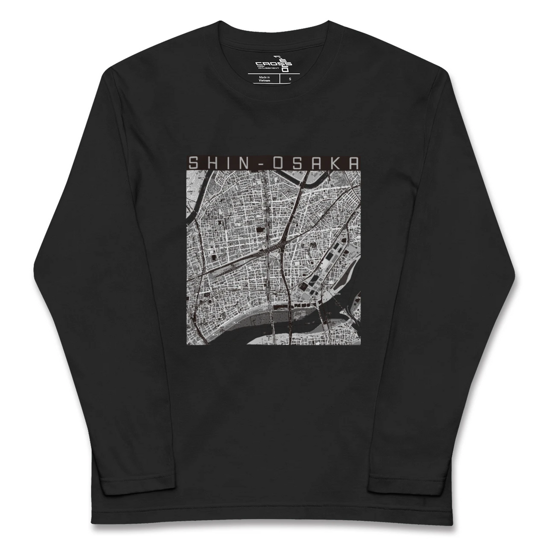 【新大阪(大阪府)】地図柄ロングスリーブTシャツ