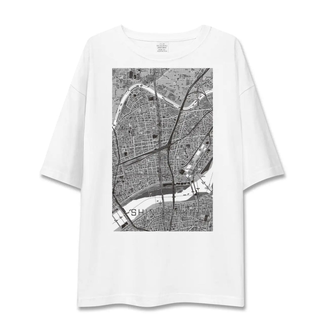 【新大阪(大阪府)】地図柄ビッグシルエットTシャツ