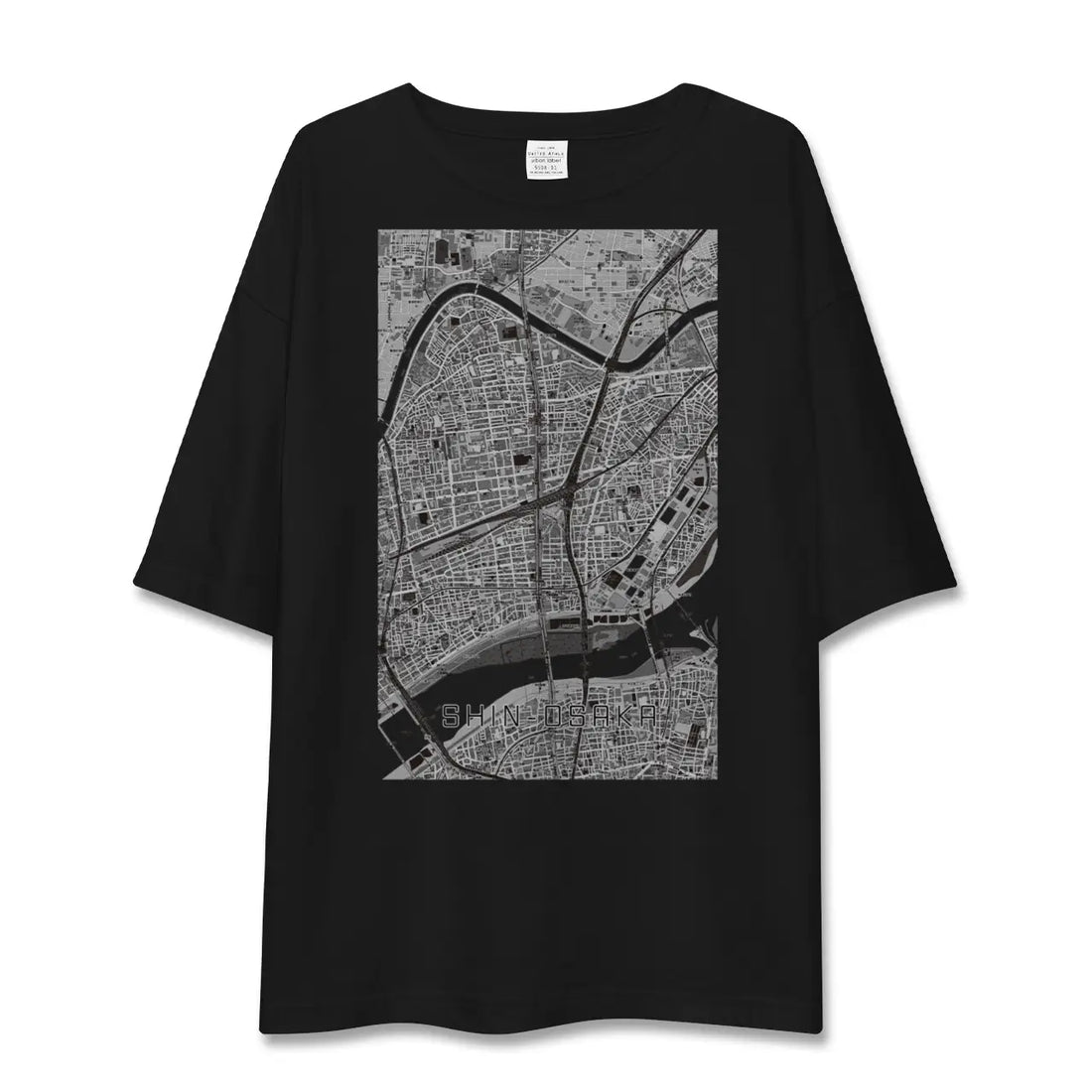 【新大阪(大阪府)】地図柄ビッグシルエットTシャツ