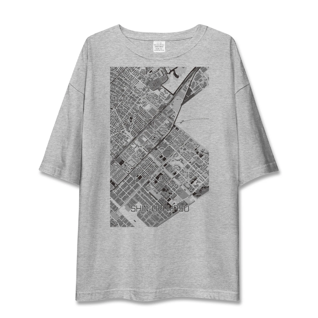 【新浦安(千葉県)】地図柄ビッグシルエットTシャツ