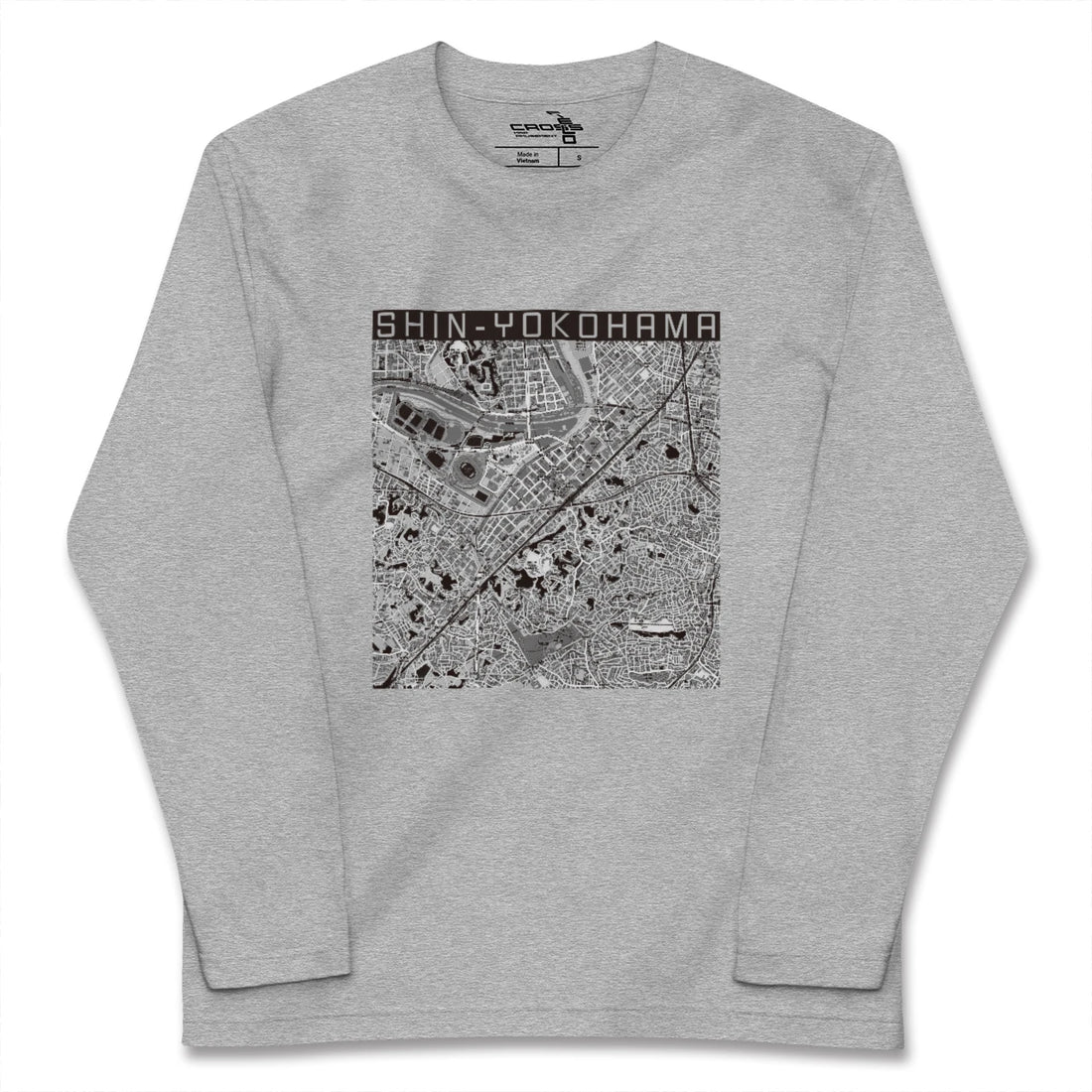 【新横浜(神奈川県)】地図柄ロングスリーブTシャツ