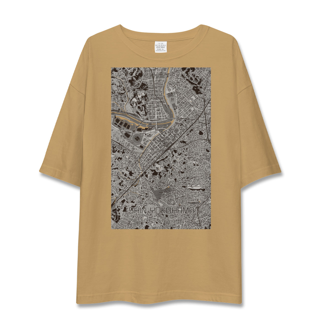 【新横浜（神奈川県）】地図柄ビッグシルエットTシャツ