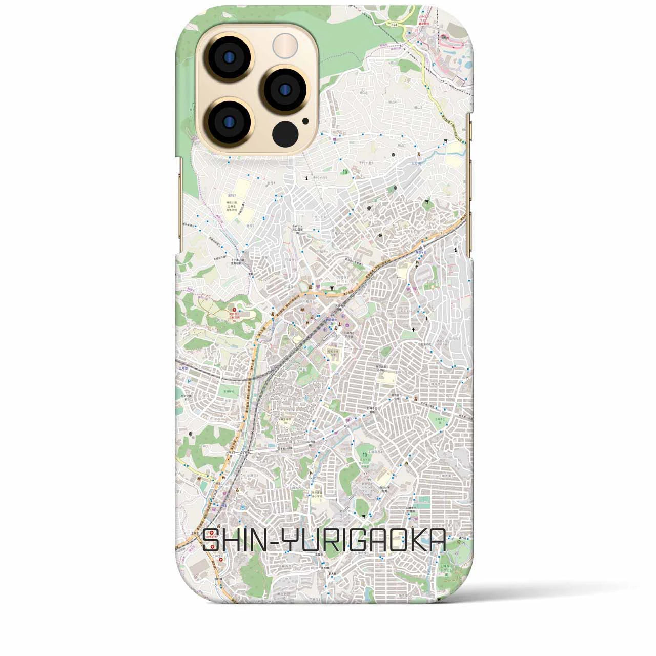 【新百合ヶ丘】地図柄iPhoneケース（バックカバータイプ・ナチュラル）iPhone 12 Pro Max 用