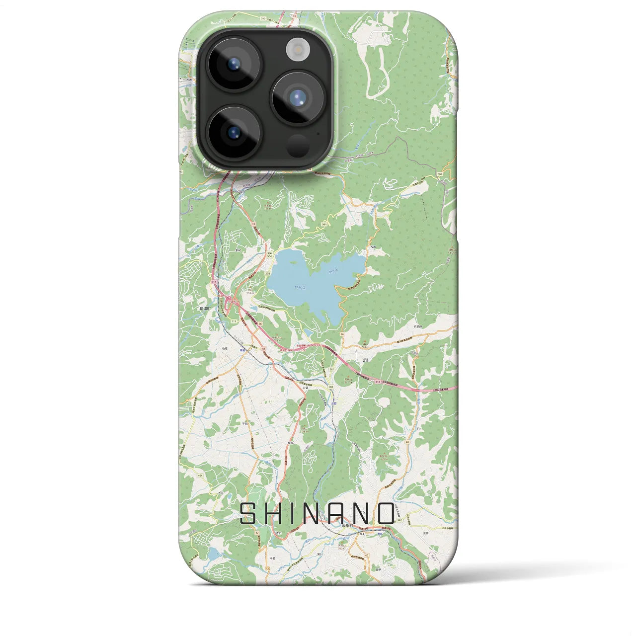 【信濃】地図柄iPhoneケース（バックカバータイプ・ナチュラル）iPhone 15 Pro Max 用