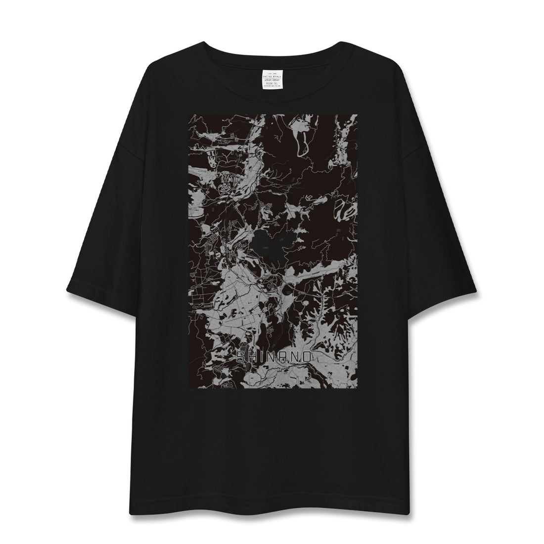 【信濃(長野県)】地図柄ビッグシルエットTシャツ
