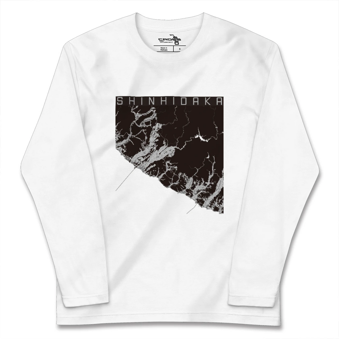 【新ひだか(北海道)】地図柄ロングスリーブTシャツ