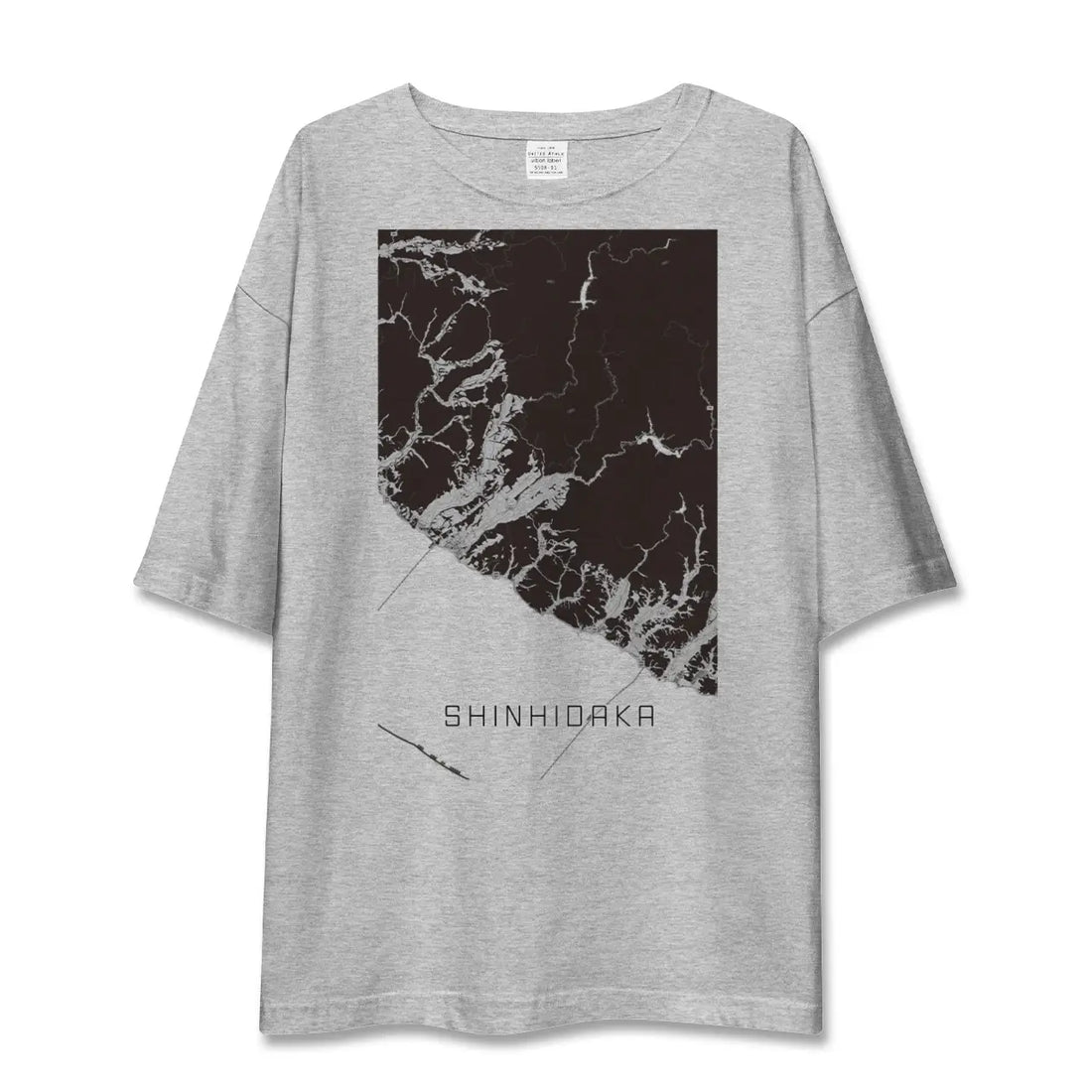 【新ひだか（北海道）】地図柄ビッグシルエットTシャツ