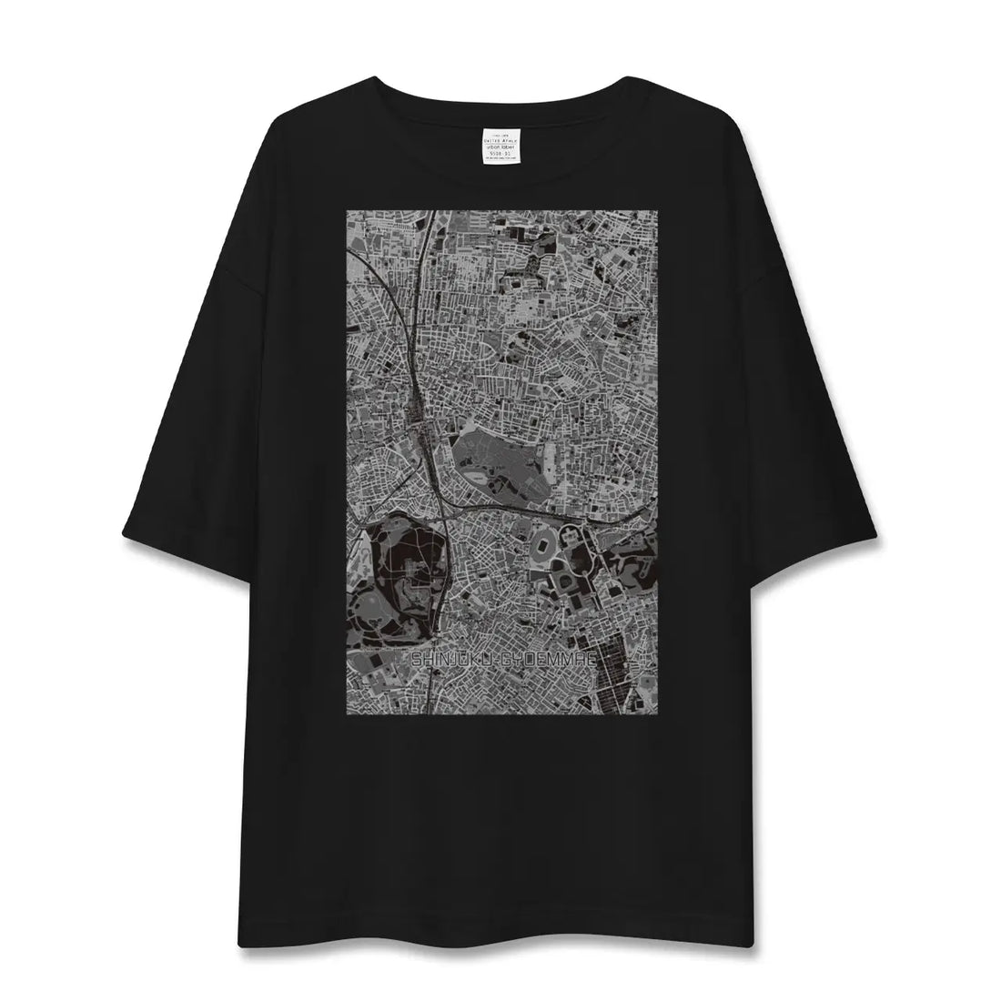 【新宿御苑前（東京都）】地図柄ビッグシルエットTシャツ