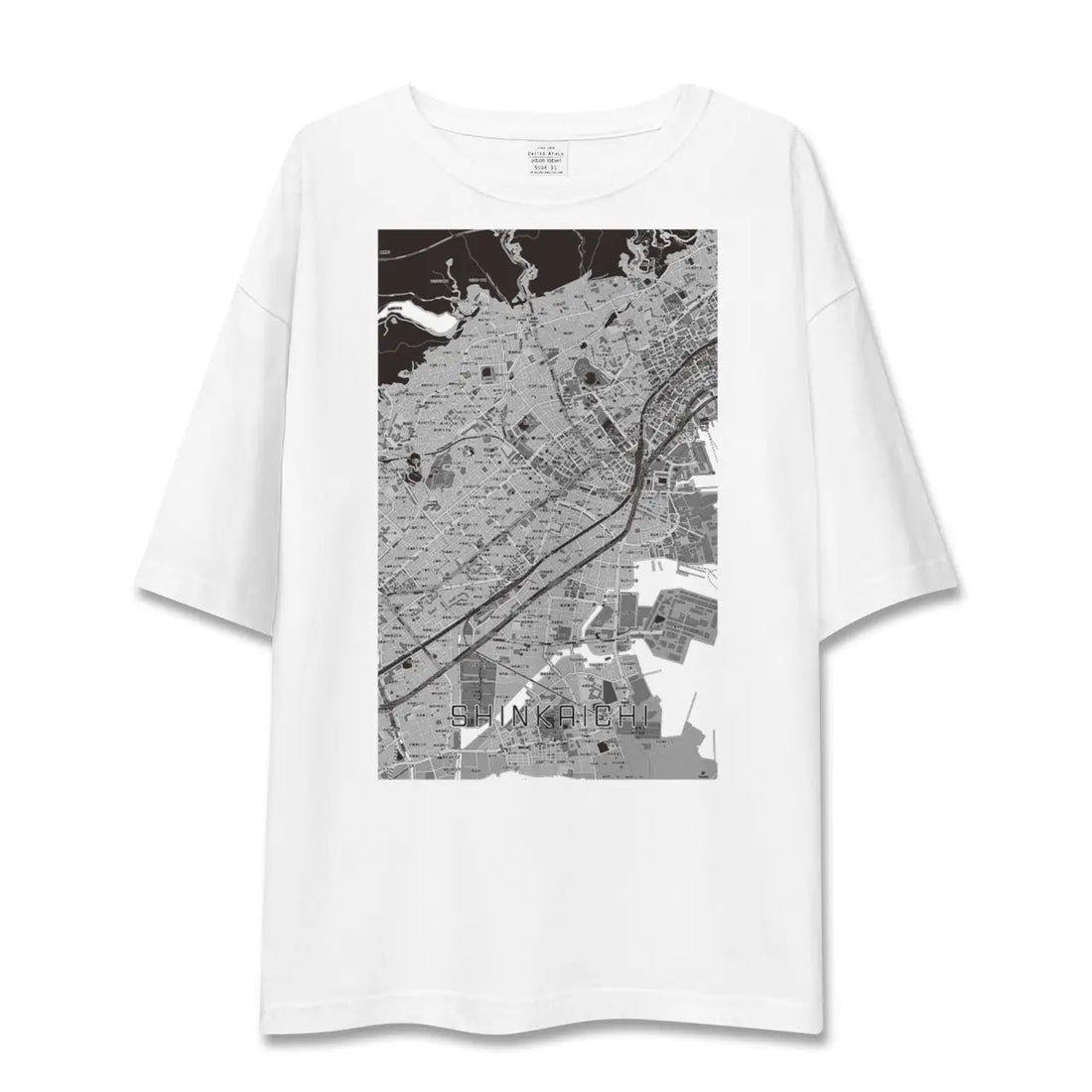 【新開地（兵庫県）】地図柄ビッグシルエットTシャツ