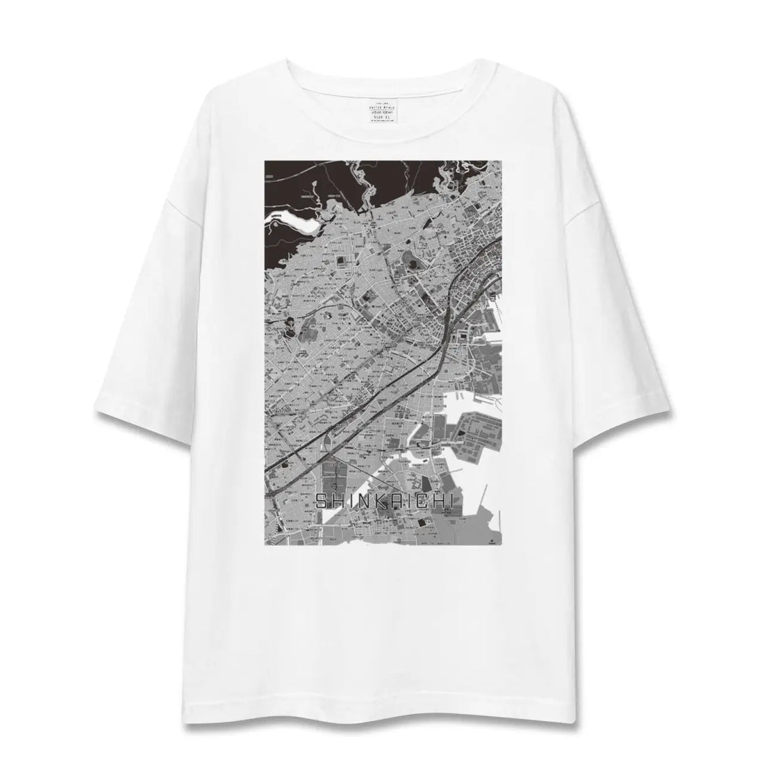 【新開地(兵庫県)】地図柄ビッグシルエットTシャツ