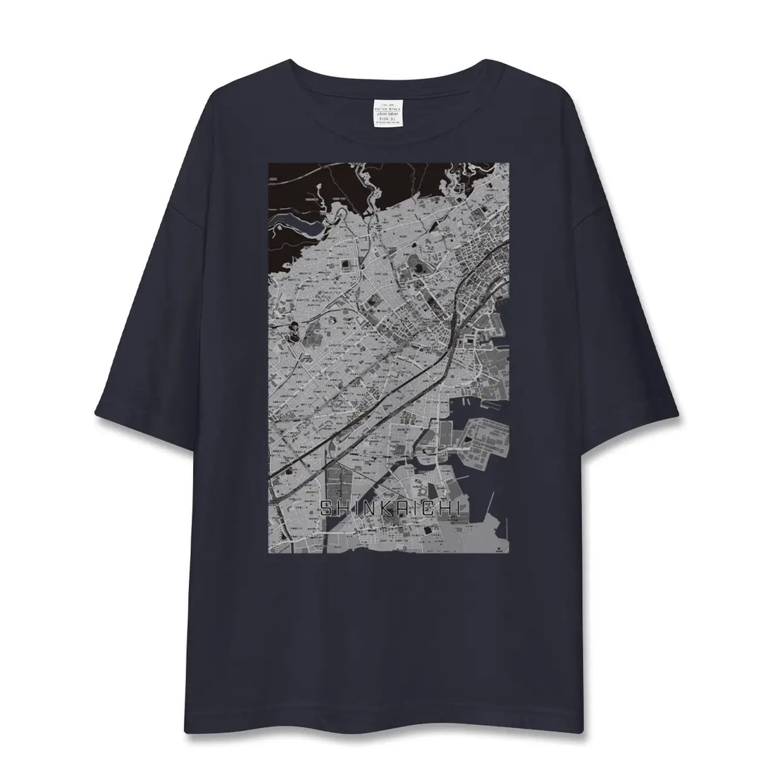 【新開地(兵庫県)】地図柄ビッグシルエットTシャツ