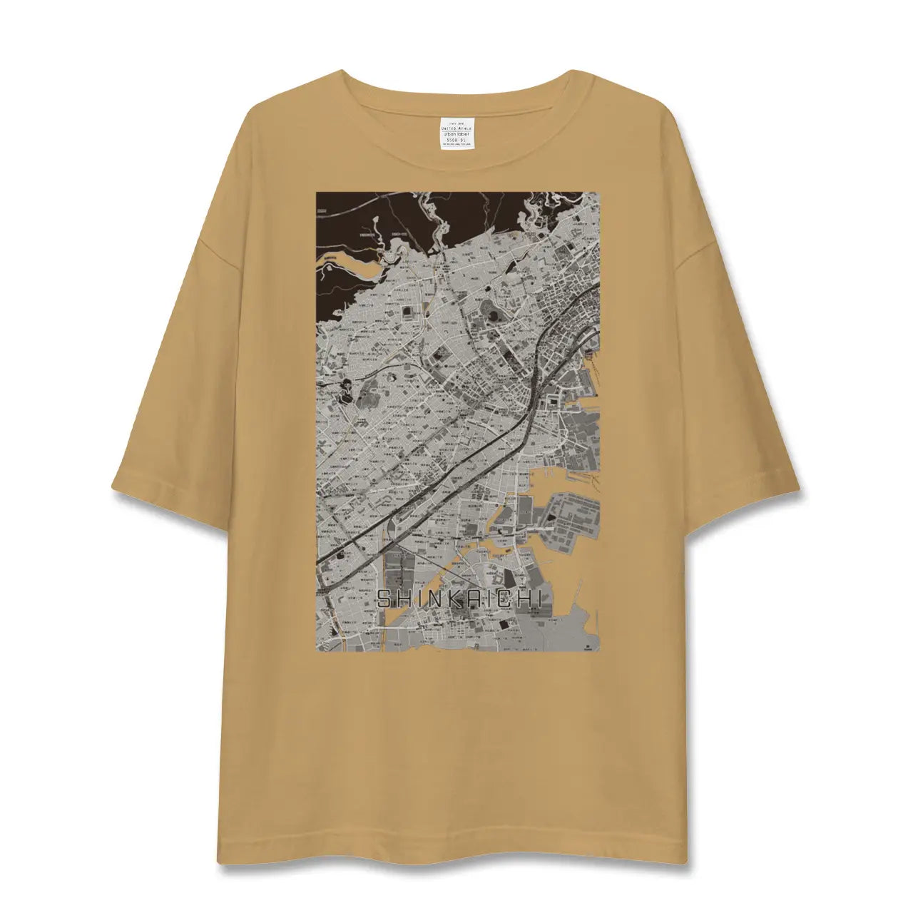 【新開地（兵庫県）】地図柄ビッグシルエットTシャツ