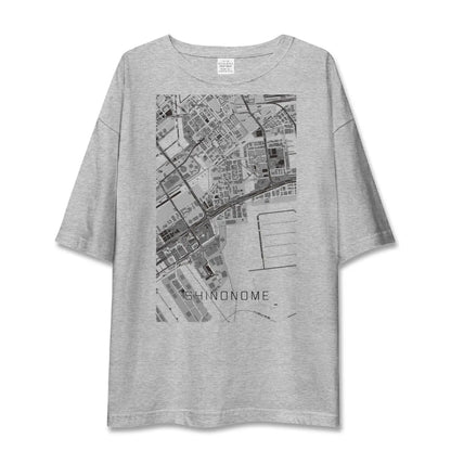 【東雲（東京都）】地図柄ビッグシルエットTシャツ