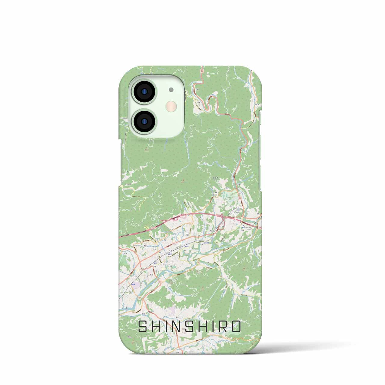 【新城】地図柄iPhoneケース（バックカバータイプ・ナチュラル）iPhone 12 mini 用