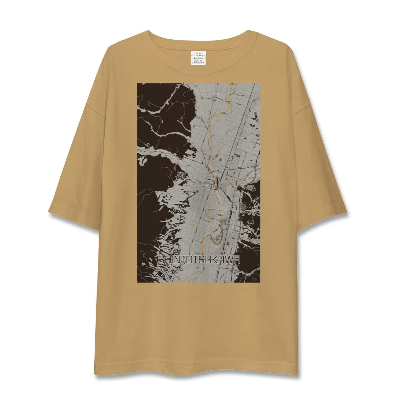 【新十津川（北海道）】地図柄ビッグシルエットTシャツ